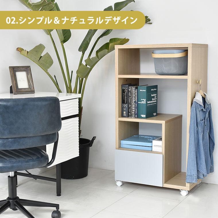 ランドセルラック 幅60cm スリム 完成品 北欧 かわいい おしゃれ 木製 キャスター付き キッズ ラック ランドセル収納 ペティの画像
