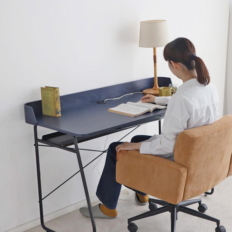 パソコンデスク デスク 幅120cm PCデスク 天然木 オフィスデスク 木製 
