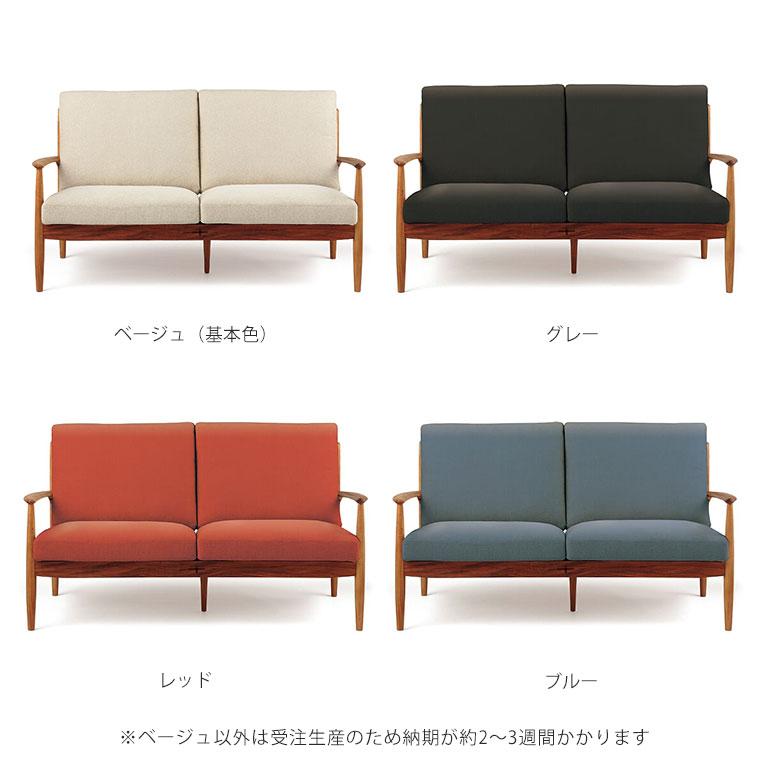 EDDA 2Pソファ LS30302A-EL0（ベージュE2/ブルーE1/レッドE3/グレーE4）の画像