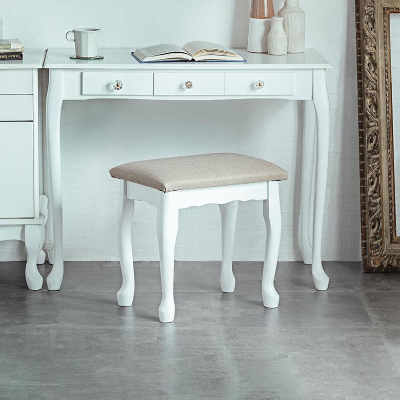 スツール ロースツール 猫脚 白 ホワイト 木製 北欧 おしゃれ