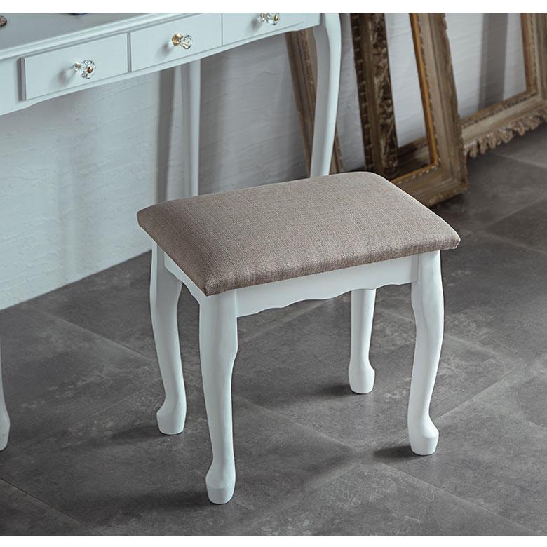 スツール ロースツール 猫脚 白 ホワイト 木製 北欧 おしゃれ