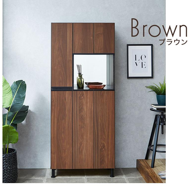 下駄箱 シューズボックス 靴箱 ハイタイプ 完成品 国産 スリム 薄型 幅74 モダン 北欧 ナチュラル 靴入れ 玄関収納 ミラー付き 鏡 おしゃれ 消臭_7