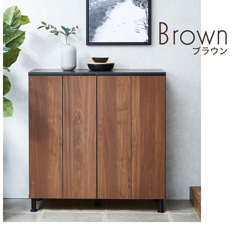 シューズボックス 靴箱 下駄箱 靴入れ ロータイプ 幅100 完成品 国産