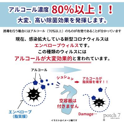 除菌剤 エタノール製剤 除菌用アルコール 1800ｍｌ詰替用 アルコール濃度84％ 高濃度アルコール｜potch7｜03