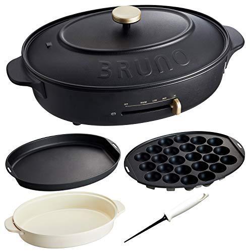 【2021A/W新作★送料無料】 【MONOGALLERY限定たこ焼きピック付き】 ブラック) (3種プレート, オーバルホットプレート BRUNO ホットプレート 【2021A/W新作★送料無料】 【MONOGALLERY限定たこ焼きピック付き】 ブラック) (3種プレート, オーバルホットプレート BRUNO ホットプレート