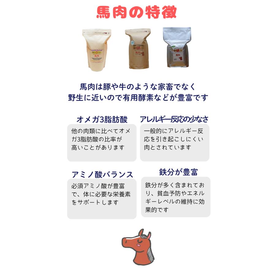 犬 ドッグフード 無添加 国産 鹿 鶏 馬 小型犬 シニア犬用ドライフード 愛犬ワンダフル 鹿馬ハーフ＆ハーフ 小粒 普通粒 800g 5個_3