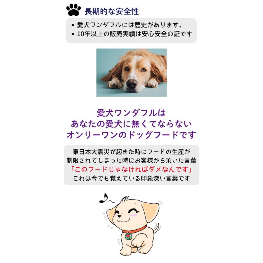 犬 ドッグフード 無添加 国産 鹿 鶏 馬 小型犬 シニア犬用ドライフード 愛犬ワンダフル 鹿馬ハーフ＆ハーフ 小粒 普通粒 800g 5個_7