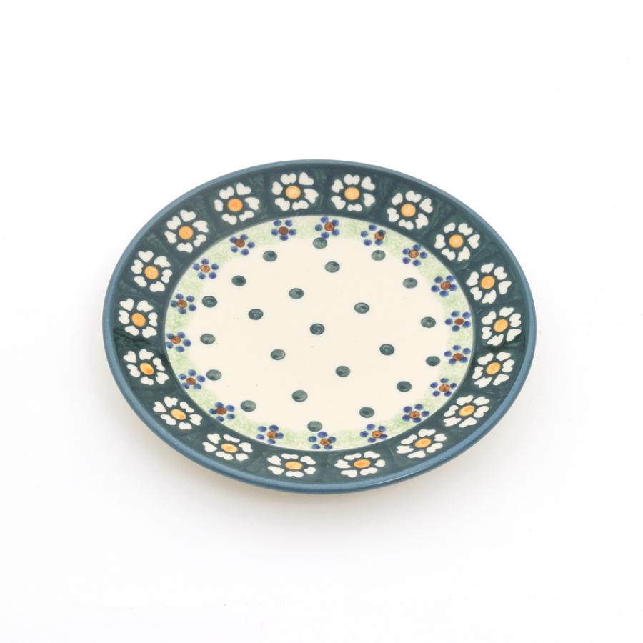 ポーランド食器 平皿 17cm 46a_dot ウィザグリーンドット ポーリッシュ 