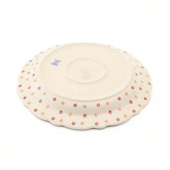 ポーランド食器 ポーリッシュポタリー　フリルプレート ポーランド食器 フリルプレート 直径30cm KK02 ポーリッシュポタリー