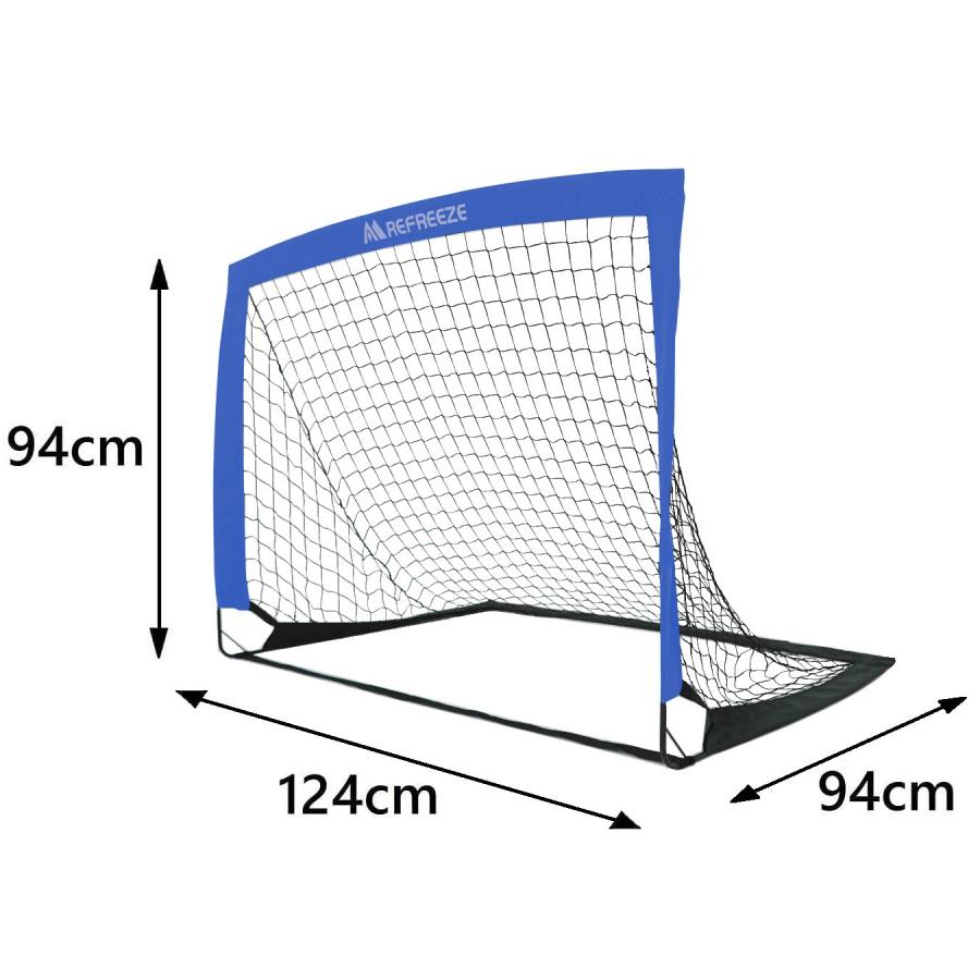 REFREEZE リフリーズ 124×94cm 折りたたみ サッカーゴール ブルー 2個