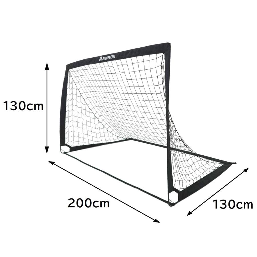 REFREEZE リフリーズ 200×130cm 折りたたみ サッカーゴール ブラック 2