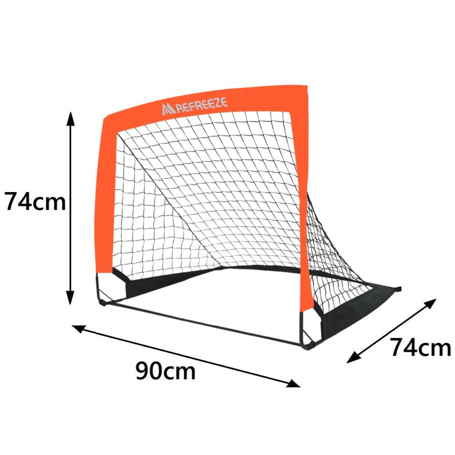 REFREEZE リフリーズ 90×74cm 折りたたみ サッカーゴール オレンジ 1個