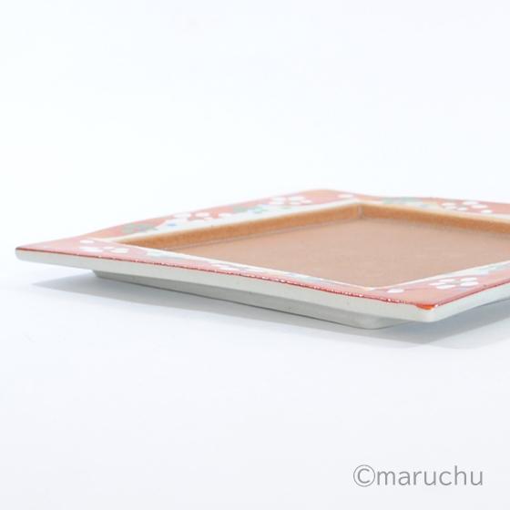 梅花角皿（大） 梅柄 かわいい お正月用 日本製 美濃焼 : ひろん家