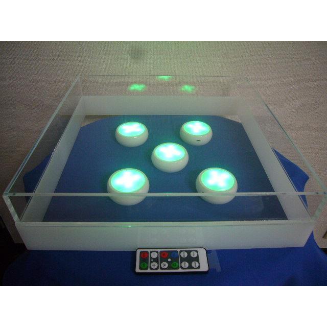 カウンター＆テーブル用シャンパンタワー受トレイ台　4段　照明器具付き　浅型