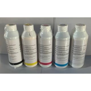 DTFインク5本セット 黒白赤青黄色各１本 【内容量】５００ｍｌ_1