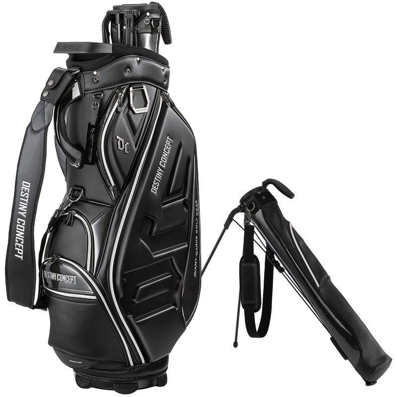 ✨美品✨ ディスティニーコンセプトDESTINY CONCEPT デュアル キャディバッグ DC-X14B DUAL セルフスタンドクラブケース 内蔵 【P9048739919】(32566円)