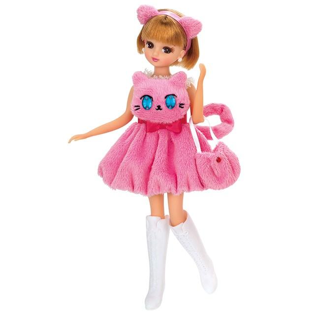 リカちゃん服 おめめがキラキラ ピンクネコドレス リカちゃん人形専門店プーペ 通販 Yahoo ショッピング