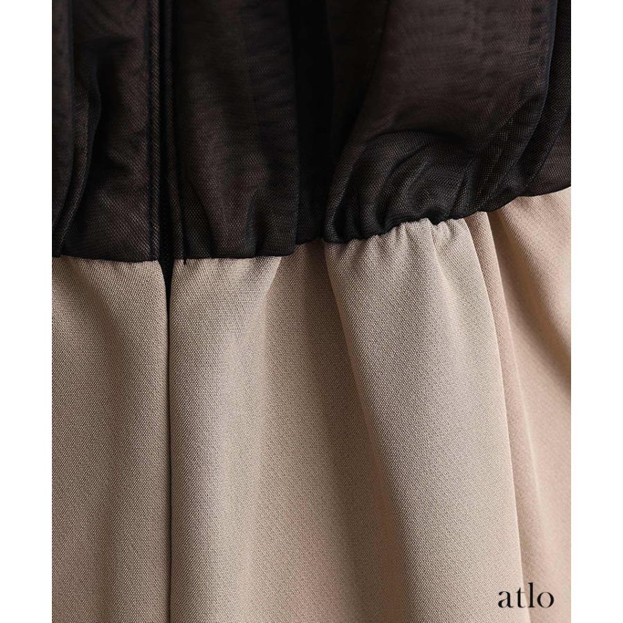 atlo（アトロ） フロッキードット ビスチェ ワンピース パーティー
