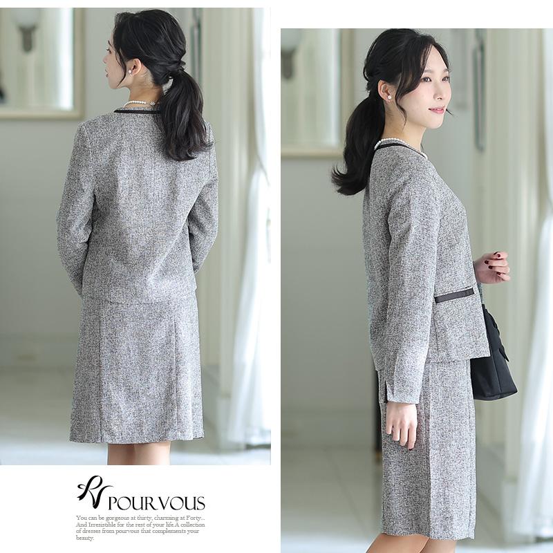 PourVous（プールヴー） スーツ 入学式 母 服装 卒園式 大きいサイズ