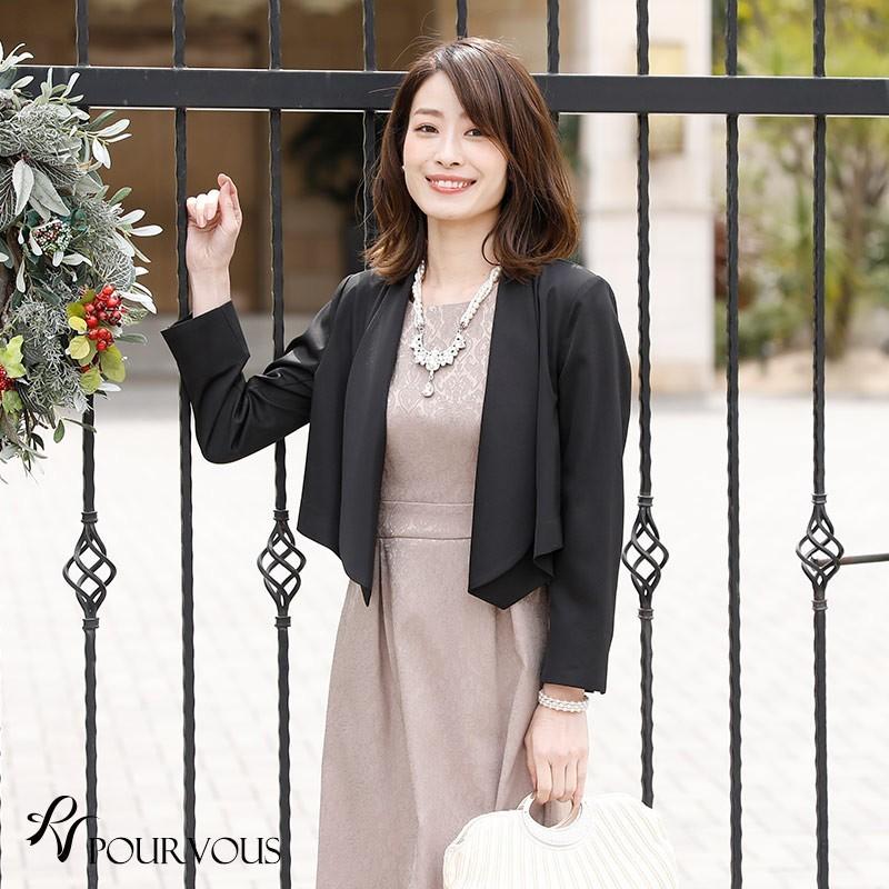 ジャケット ボレロ 羽織 羽織物 ミドル丈 パーティードレス 結婚式 ワンピース ドレス フォーマル フォーマルドレス お呼ばれ 服 服装 親族 上品 二次会 3101 セレブワンピース ドレスpourvous 通販 Yahoo ショッピング