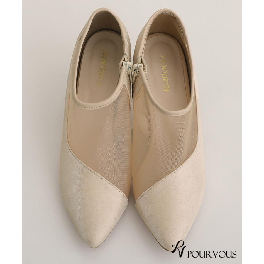 PourVous（プールヴー） パーティーシューズ ブーティ 靴 ショート