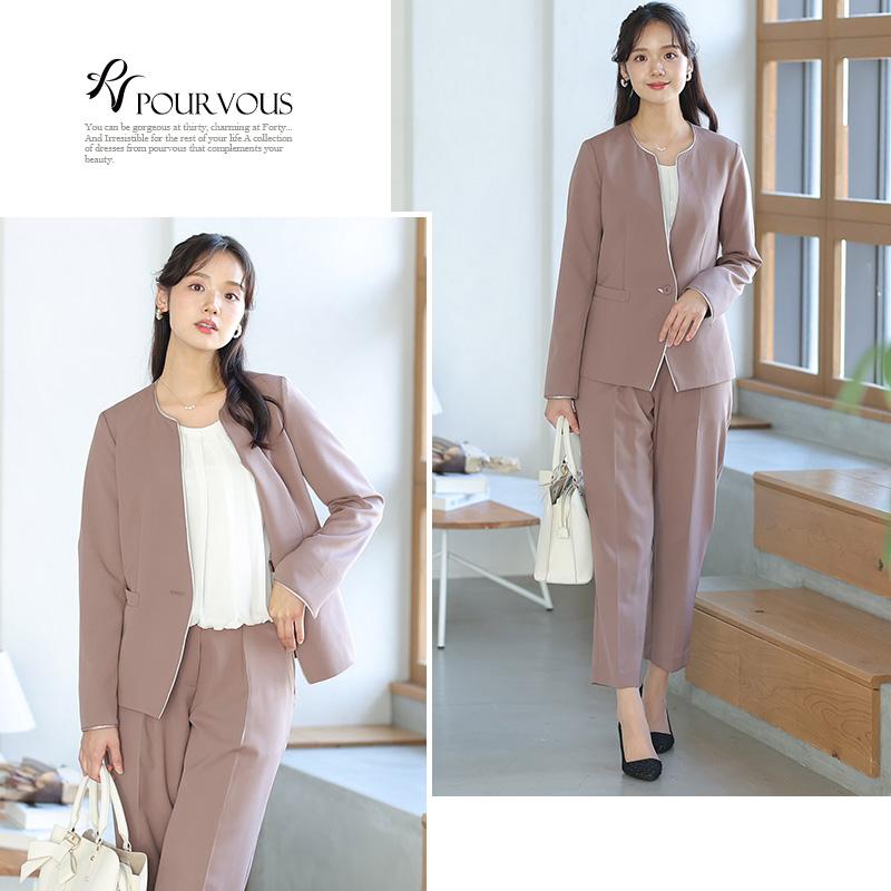 PourVous（プールヴー） パンツスーツ セレモニー 母 卒園式 入学式