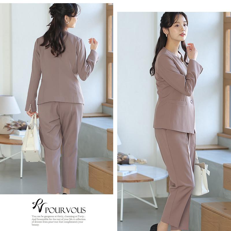 PourVous（プールヴー） パンツスーツ セレモニー 母 卒園式 入学式