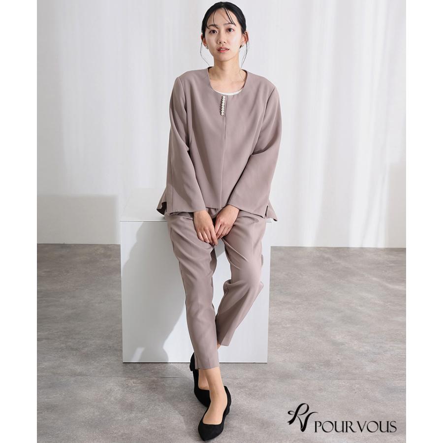 PourVous（プールヴー） パンツスーツ 卒業式 母 服装 入学式 ママ