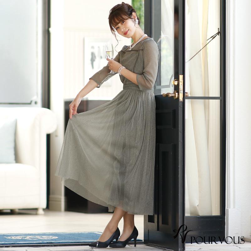 パーティードレス 結婚式 服装 ドレス フォーマル ワンピース 即日発送 韓国 ロング丈 体型カバー 顔合わせ お呼ばれ 20代 40代 大きいサイズ プチプラ 袖あり
