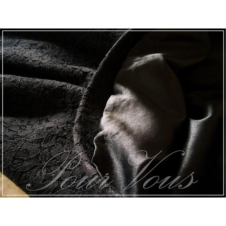 結婚式 ワンピース パーティードレス ノースリーブ 贅沢花柄aラインウール 黒フォーマル 593 セレブワンピース ドレスpourvous 通販 Yahoo ショッピング