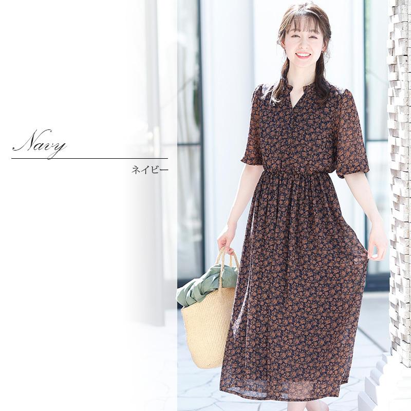 PourVous（プールヴー） ワンピース カジュアル シンプル 服 服装 60代