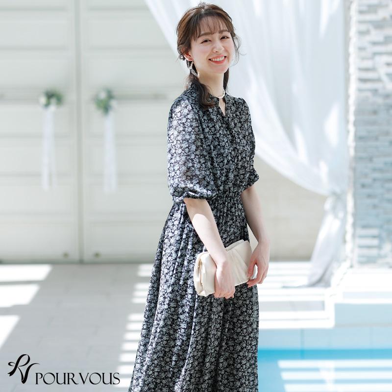 PourVous（プールヴー） ワンピース カジュアル シンプル 服 服装 60代