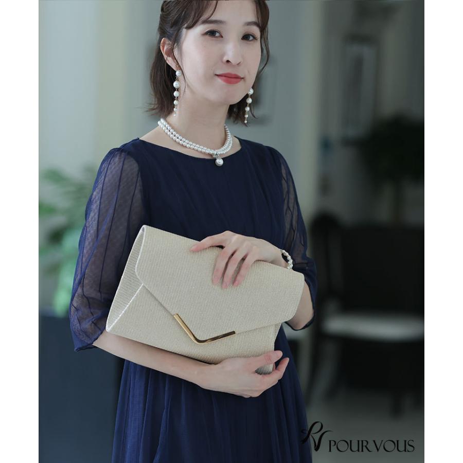 PourVous（プールヴー） レディースバッグ クラッチバッグ 謝恩会