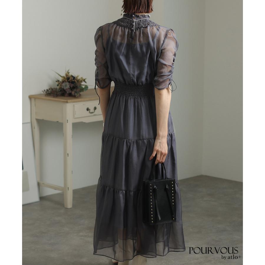 パーティードレス 結婚式 服装 ドレス フォーマル ワンピース 即日発送 韓国 ロング丈 体型カバー 顔合わせ お呼ばれ 20代 40代 大きいサイズ プチプラ 袖ありの画像