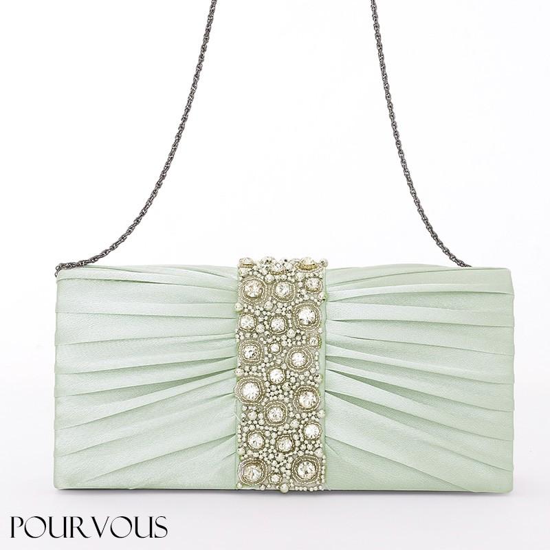 クラッチバッグ パーティーバッグ 結婚式 ビジュー ビーズ ラインストーン スクエア ティアード サテン パーティーバッグ B101 セレブワンピース ドレスpourvous 通販 Yahoo ショッピング