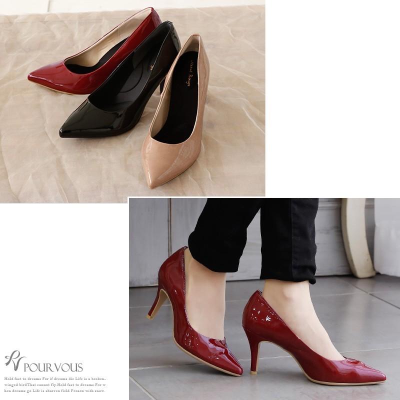 エナメル レース パーティーシューズ ポインテッドトゥ 低反発ソール パンプス フォーマル ミュール ハイヒール 激安 靴 レディス限定 レディース S056 セレブワンピース ドレスpourvous 通販 Yahoo ショッピング