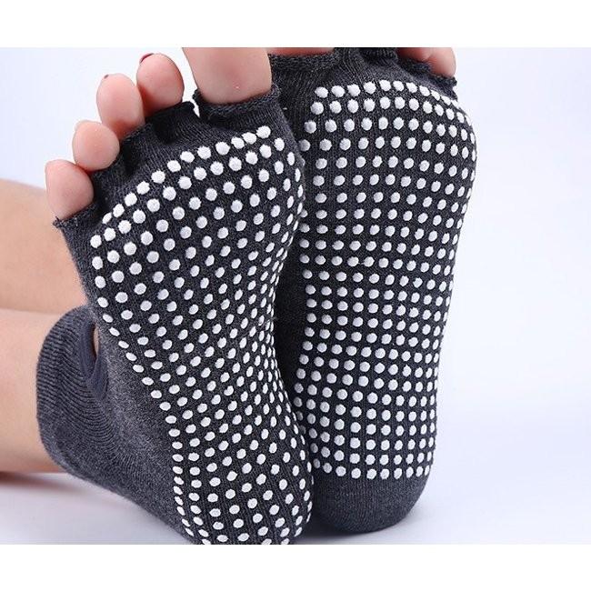 ヨガソックス ピラティス 5本指 滑り止め 付き 靴下 ソックス