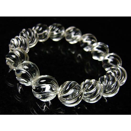 ツイストカット水晶/パワーストーンブレスレット/12mm : パワーハウス
