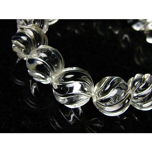 ツイストカット水晶/パワーストーンブレスレット/12mm : パワーハウス