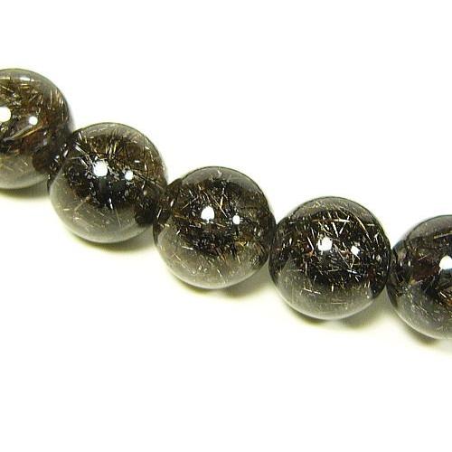 鑑別書付き！ブラックルチル（黒針水晶）ブレスレット6mm≪1点もの