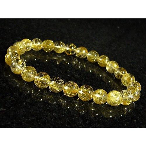 鑑別書付き★超高品質★ルチルクォーツ/ブレスレット/7mm/1点ものの画像
