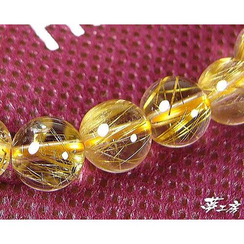 9A級ルチルクオーツ/天然石パワーストーンブレスレット/8mm玉 CP30