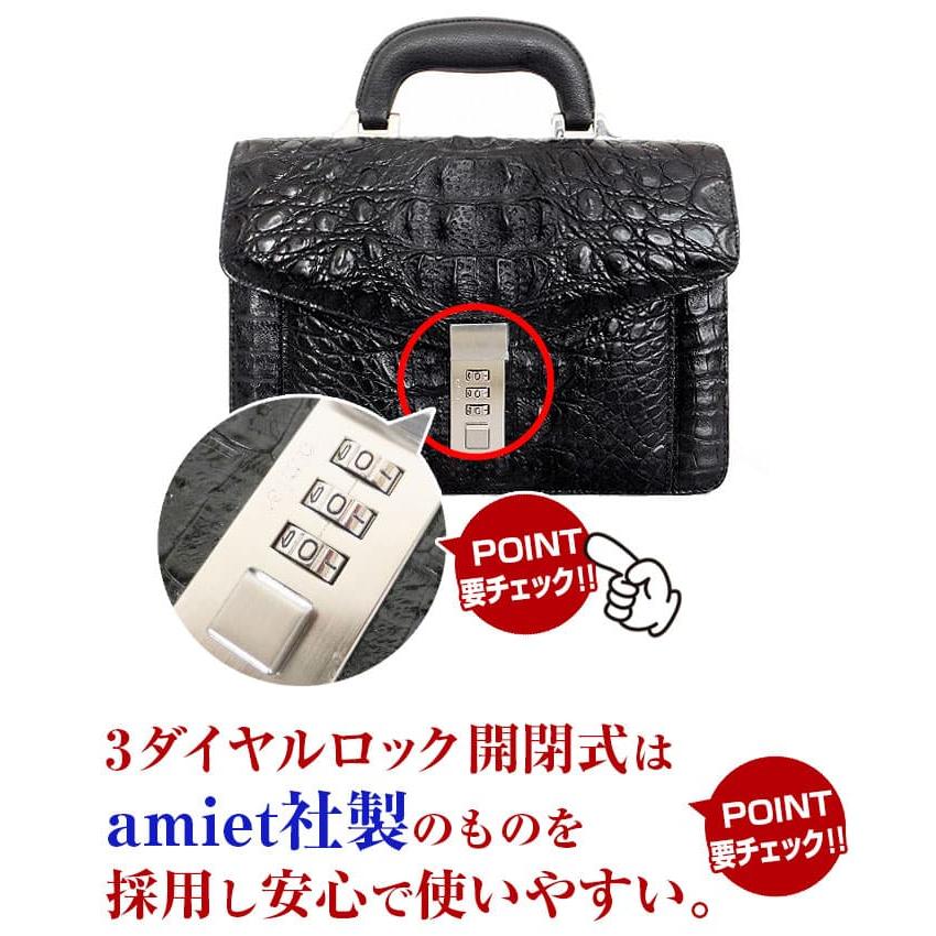 本ワニ革 クラッチバッグ セカンドバッグ メンズ ＼49万5,000円が83%OFF／ 鞄 バッグ クロコダイル 希少ヘッド部位 かばん  芦屋ダイヤモンド正規品