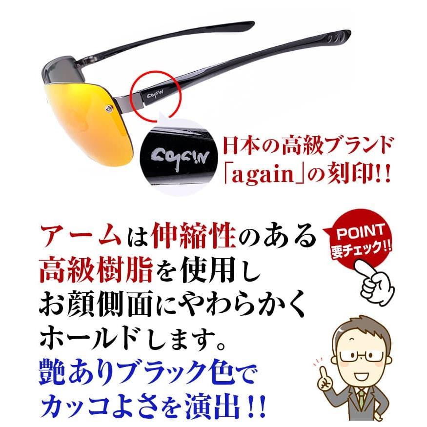 秋冬用ブラウンレンズが入荷 サングラス 日本福井県の信頼の技術 高品質偏光レンズ ＼22,000円が54%OFF／紫外線99％カット UVカット偏光サングラス ゴルフCP5 | AGAIN | 21