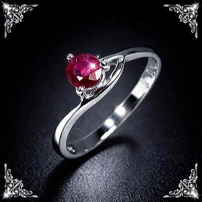 天然宝石ルビーの指輪/スターリングシルバー 日本の有名宝石ブランド芦屋ダイヤモンド正規品　偽物ルビー（ガラス製）にご注意ください　ネコポス CP30 | 芦屋ダイヤモンド