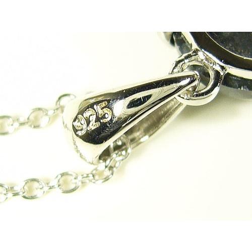 黒翡翠ヒスイペンダントトップ（シルバーチェーン付き）/シルバー925/1 