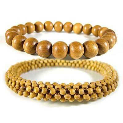 本物天然アロマウッド/香木/老山白壇/白檀/ブレスレット/サンダルウッド　 ネコポス　CP10