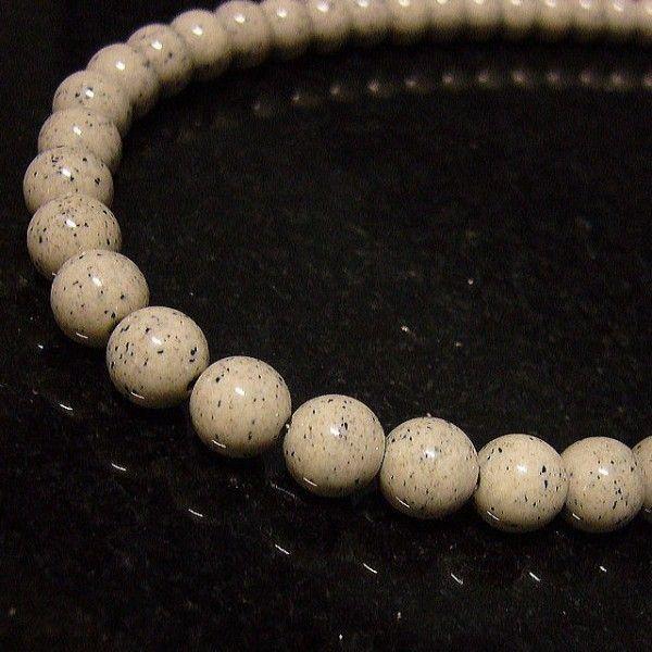 北投石 天然ラジウム鉱石 ネックレス 8mm51玉 約40cm/玉川温泉と同じ