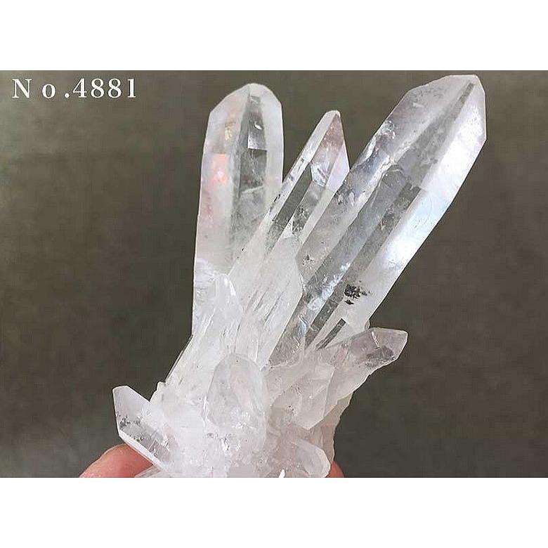 ◇奇跡の良型◇ブラジル ミナスジェライス州の鉱山で採掘された 透明感と造形美に優れた高品質水晶クラスター◇最高の型プレミアもの◇　約90g　（No.4881)CP10の画像