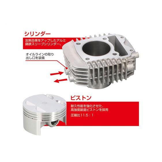 KITACO キタコ 181cc DOHC ボアアップKIT シルバー グロム(JC61 KITACO キタコ 181cc DOHC ボアアップKIT シルバー グロム(JC61